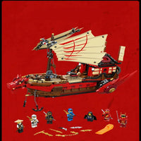 Thumbnail for Building Blocks MOC Ninjago Movie Destiny Bounty Ship Bricks Toys X19007 - 8