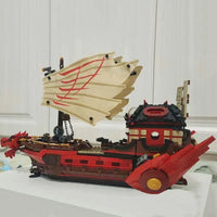 Thumbnail for Building Blocks MOC Ninjago Movie Destiny Bounty Ship Bricks Toys X19007 - 1