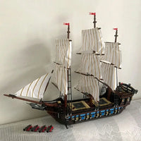 Thumbnail for Building Blocks MOC Pirate Of The Caribbean Battleship Flag Ship Bricks Toys - 11