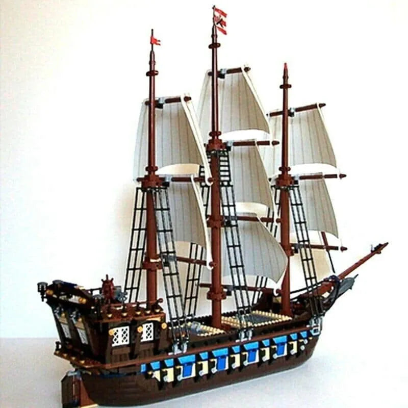 Building Blocks MOC Pirate Of The Caribbean Battleship Flag Ship Bricks Toys Construction Set Toys - 6