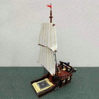 Thumbnail for Building Blocks MOC Pirate Of The Caribbean Battleship Flag Ship Bricks Toys Construction Set Toys - 3