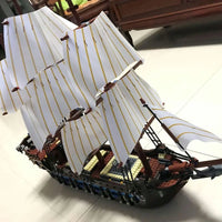 Thumbnail for Building Blocks MOC Pirate Of The Caribbean Battleship Flag Ship Bricks Toys - 15
