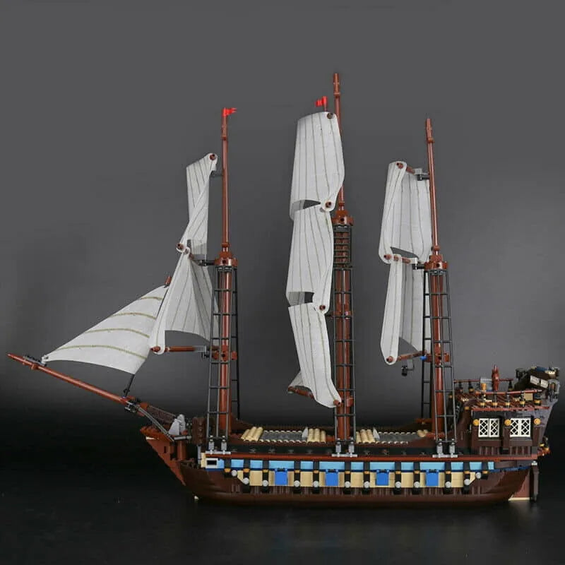 Building Blocks MOC Pirate Of The Caribbean Battleship Flag Ship Bricks Toys - 8