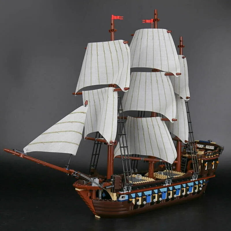 Building Blocks MOC Pirate Of The Caribbean Battleship Flag Ship Bricks Toys Construction Set Toys - 9