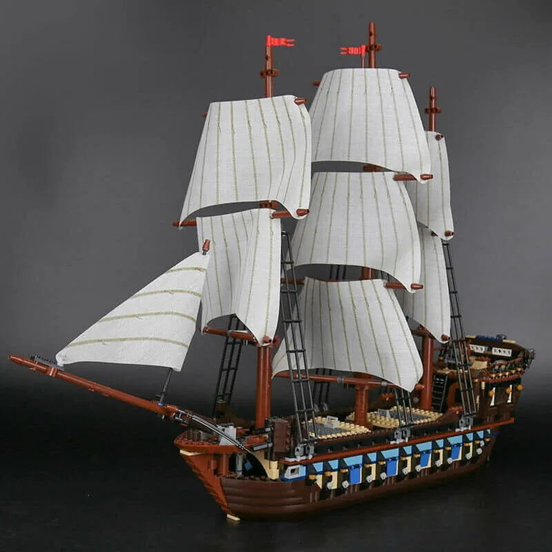Building Blocks MOC Pirate Of The Caribbean Battleship Flag Ship Bricks Toys - 9