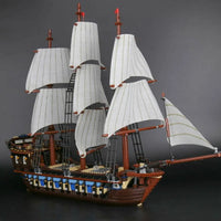 Thumbnail for Building Blocks MOC Pirate Of The Caribbean Battleship Flag Ship Bricks Toys Construction Set Toys - 7