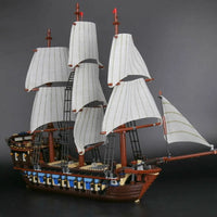 Thumbnail for Building Blocks MOC Pirate Of The Caribbean Battleship Flag Ship Bricks Toys - 7