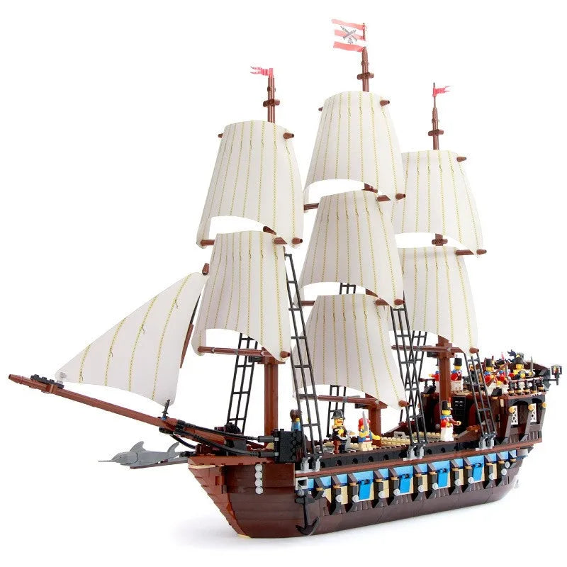 Building Blocks MOC Pirate Of The Caribbean Battleship Flag Ship Bricks Toys Construction Set Toys - 1