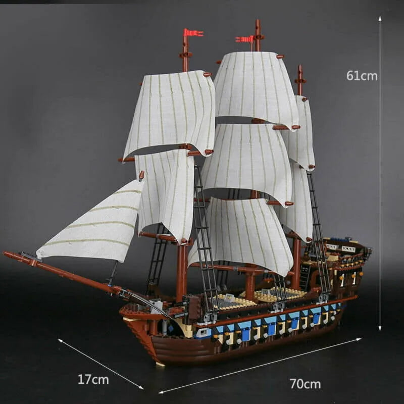 Building Blocks MOC Pirate Of The Caribbean Battleship Flag Ship Bricks Toys - 5