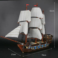 Thumbnail for Building Blocks MOC Pirate Of The Caribbean Battleship Flag Ship Bricks Toys - 5