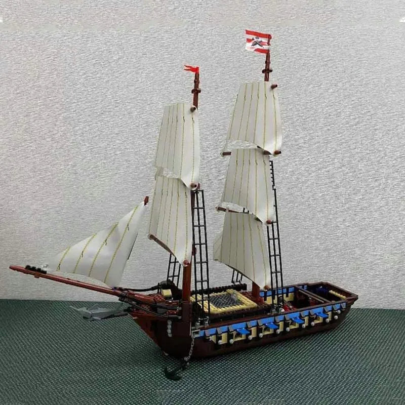 Building Blocks MOC Pirate Of The Caribbean Battleship Flag Ship Bricks Toys Construction Set Toys - 17