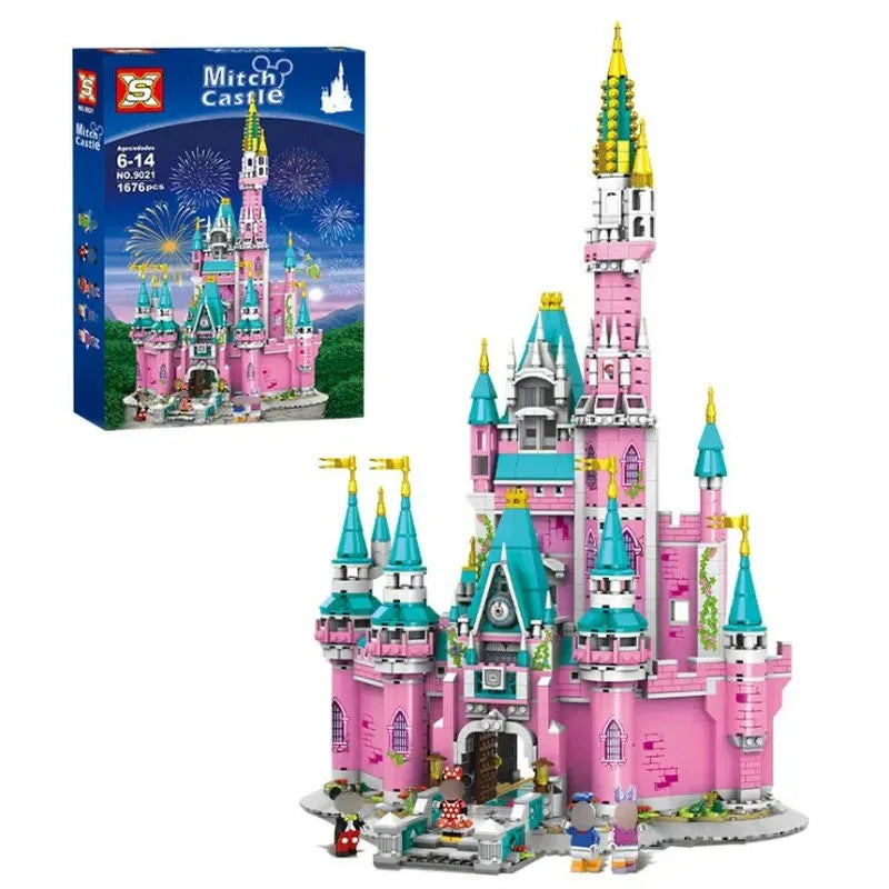 Building Blocks MOC Princess Fairyland Mitch Pink Castle Bricks Toys - 1
