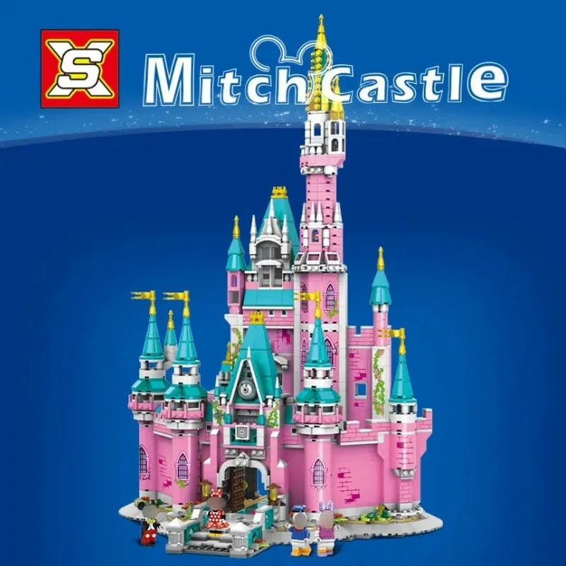 Building Blocks MOC Princess Fairyland Mitch Pink Castle Bricks Toys - 2