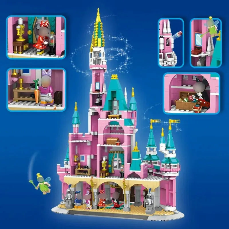Building Blocks MOC Princess Fairyland Mitch Pink Castle Bricks Toys - 4