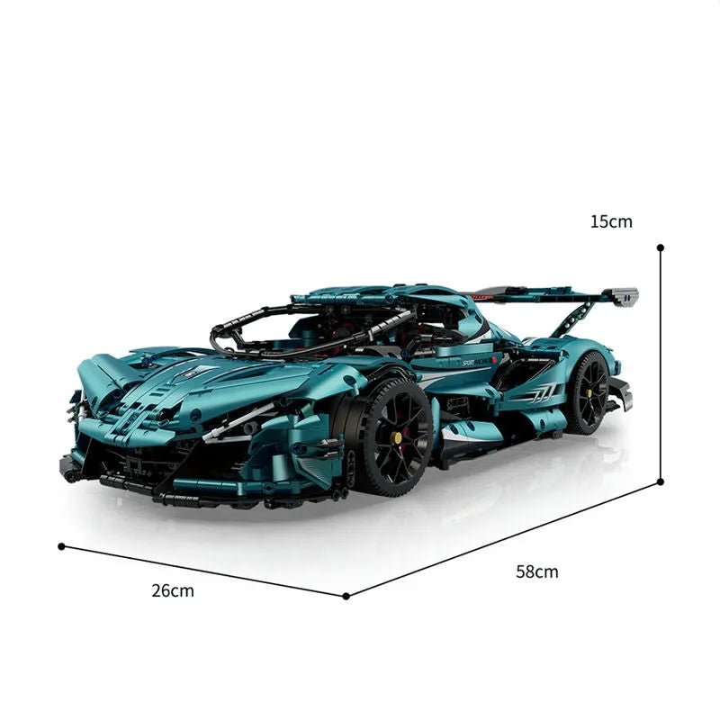 Building Blocks RC APP Gumpert Apollo IE Super Racing Car Bricks Toys MOC 10612 Construction Set Toys - 7