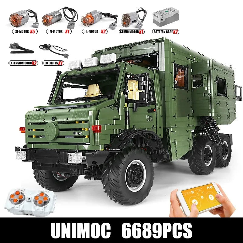 Building Blocks MOC RC APP Nomadism Off-Road Unimog Truck Bricks Toy - 1