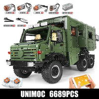 Thumbnail for Building Blocks MOC RC APP Nomadism Off-Road Unimog Truck Bricks Toy - 1