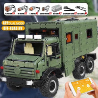 Thumbnail for Building Blocks MOC RC APP Nomadism Off-Road Unimog Truck Bricks Toy - 4