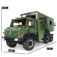 Thumbnail for Building Blocks MOC RC APP Nomadism Off-Road Unimog Truck Bricks Toy - 8