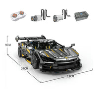 Thumbnail for Building Blocks MOC RC APP Super Racing FLL SP3 Sports Car Bricks Toys - 1