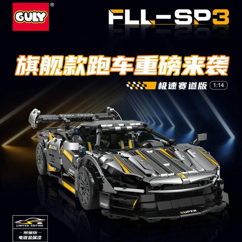Building Blocks MOC RC APP Super Racing FLL SP3 Sports Car Bricks Toys - 2