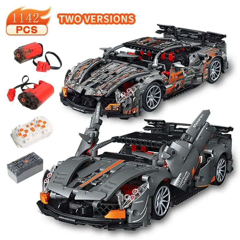 Building Blocks MOC RC Motorized McLaren Concept Roadster Bricks Toy C013 - 4