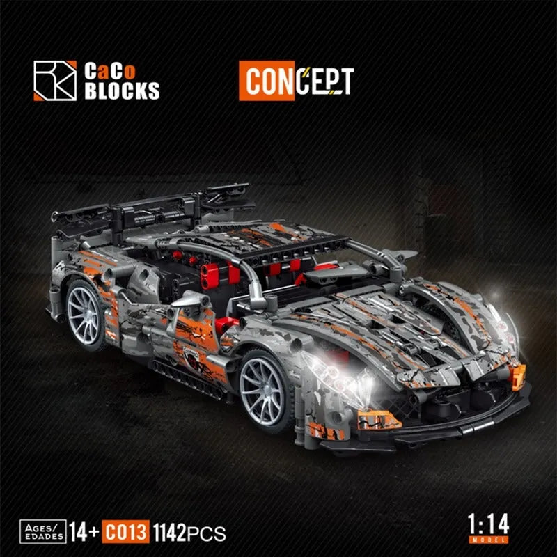 Building Blocks MOC RC Motorized McLaren Concept Roadster Bricks Toy C013 - 2