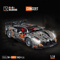 Thumbnail for Building Blocks MOC RC Motorized McLaren Concept Roadster Bricks Toy C013 - 2