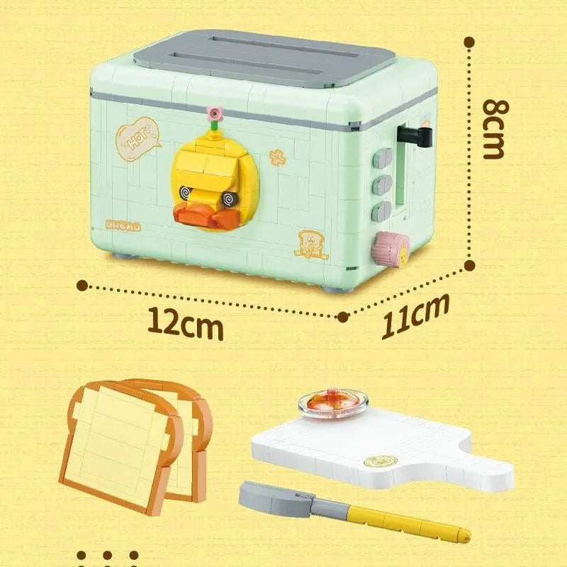 Building Blocks MOC Retro Bread Machine City MINI Bricks Model Kids Toys - 2