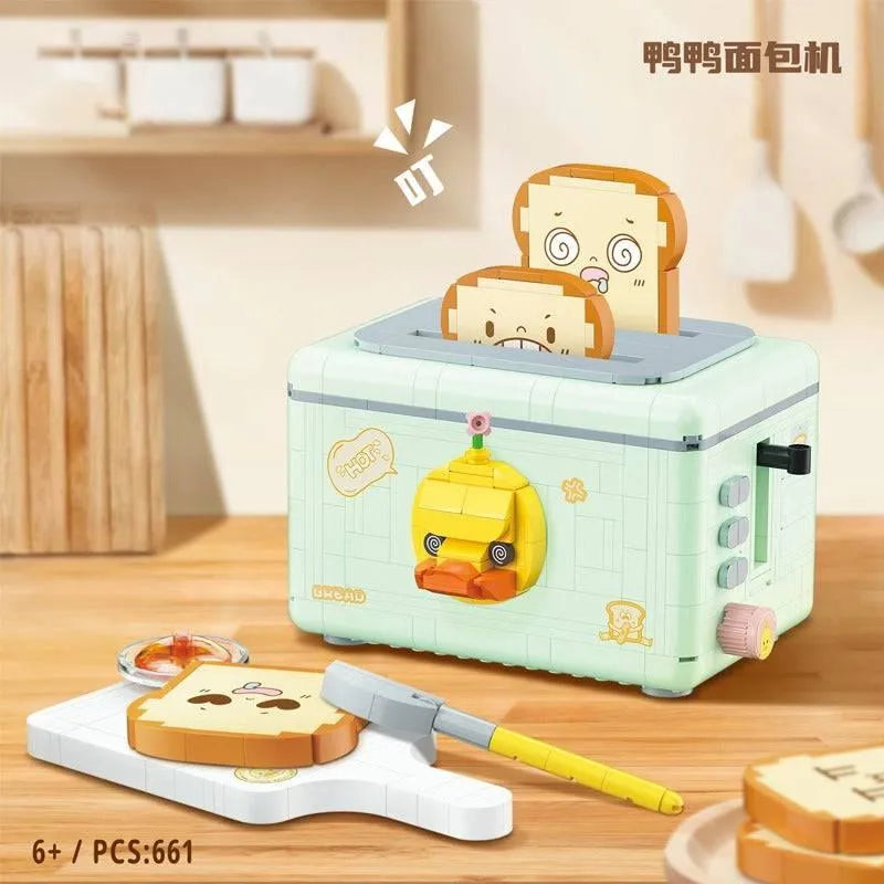 Building Blocks MOC Retro Bread Machine City MINI Bricks Model Kids Toys - 4