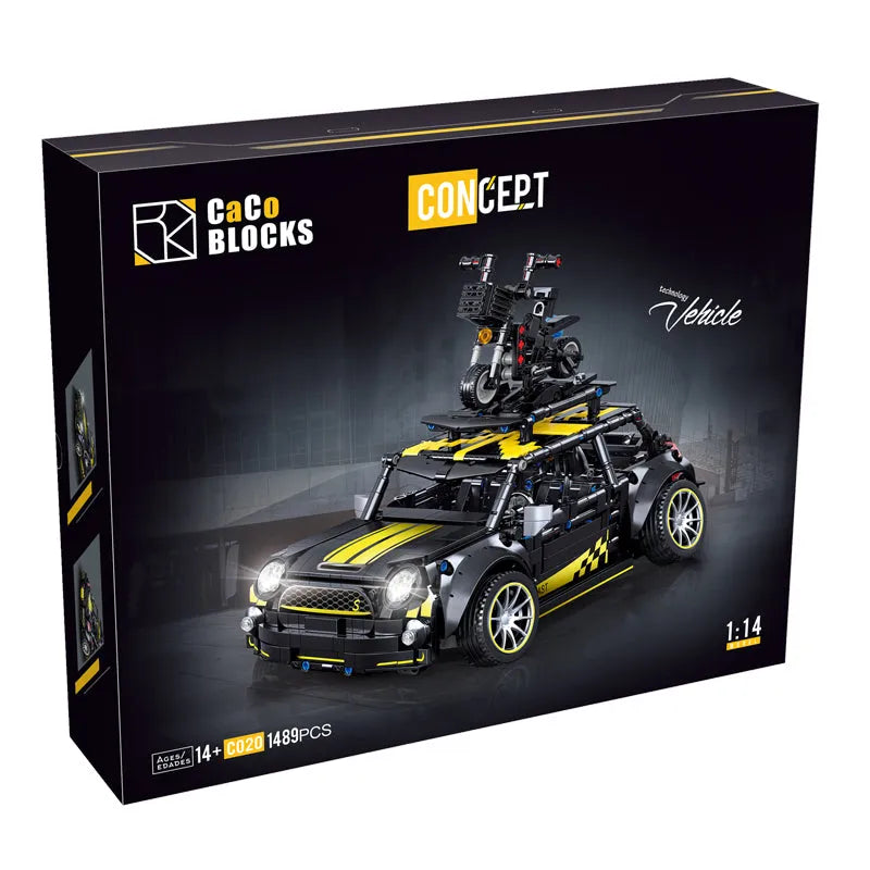 Building Blocks MOC Safety Mini Car F56 Sports Car Bricks Toys C020 Construction Set Toys - 5