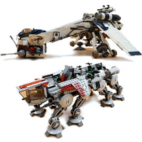 Thumbnail for Building Blocks Star Wars MOC 05053 Republic Dropship AT-OT Walker Bricks Toy - 2