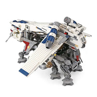 Thumbnail for Building Blocks Star Wars MOC 05053 Republic Dropship AT-OT Walker Bricks Toy - 4