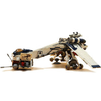 Thumbnail for Building Blocks Star Wars MOC 05053 Republic Dropship AT-OT Walker Bricks Toy - 10
