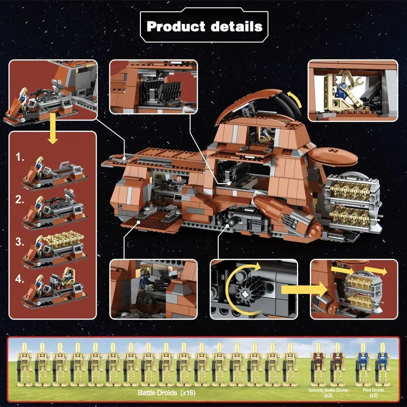 Building Blocks Star Wars MOC 05069 Trade MTT Federation Bricks Toy - 3