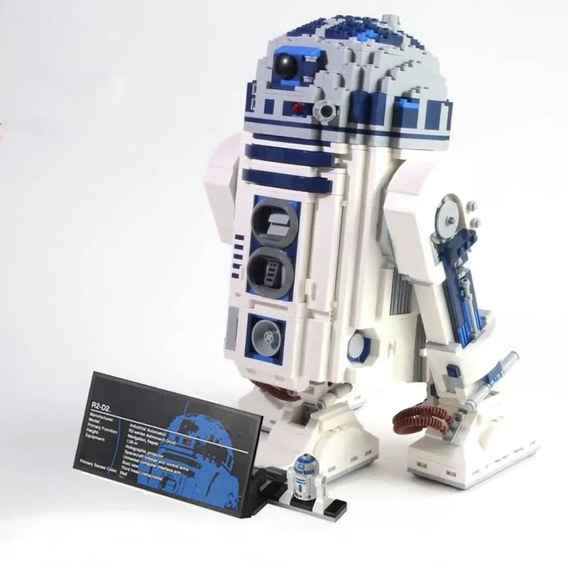 Star Wars R2 D2 Robot Droid 75308 Mandalorian UCS 2341Pcs Building Blocks  Kids Toy 62001 99914 81045