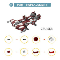 Thumbnail for Building Blocks Star Wars MOC Defender-Class Cruiser Bricks Toys 05085 Construction Set Toys - 3