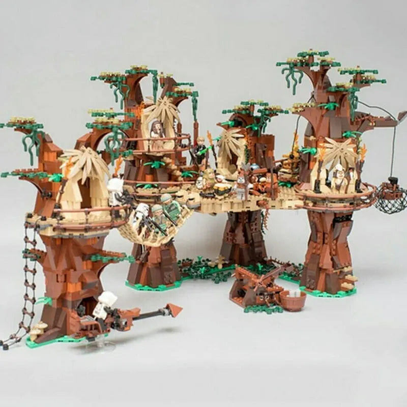 Building Blocks Star Wars MOC Ewok Village Bricks Toy - 1