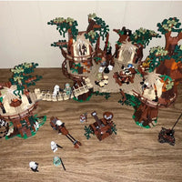 Thumbnail for Building Blocks Star Wars MOC Ewok Village Bricks Toy - 9