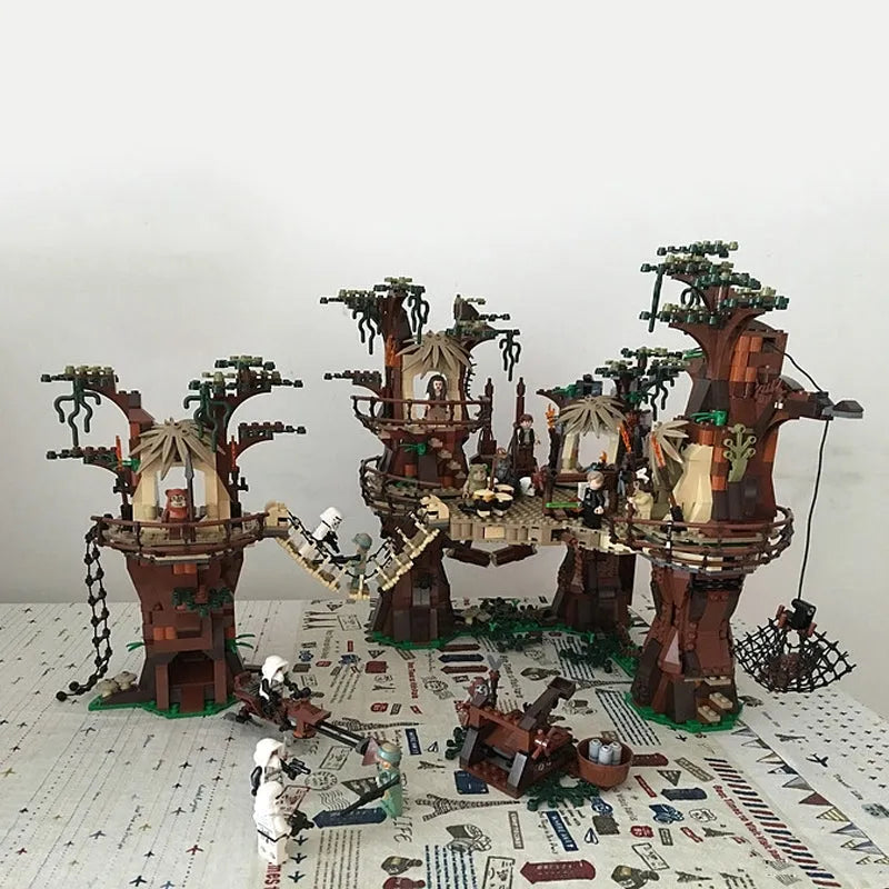 Building Blocks Star Wars MOC Ewok Village Building Blocks Bricks Toy - 7