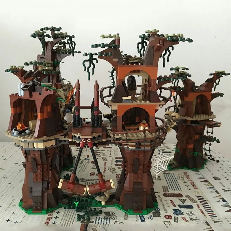 Building Blocks Star Wars MOC Ewok Village Bricks Toy - 5