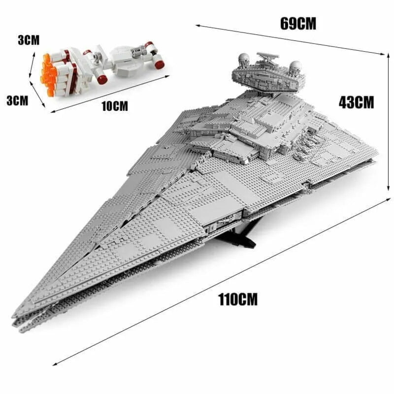 Building Blocks Star Wars MOC Imperial Destroyer UCS Space Ship Bricks Toys - 8