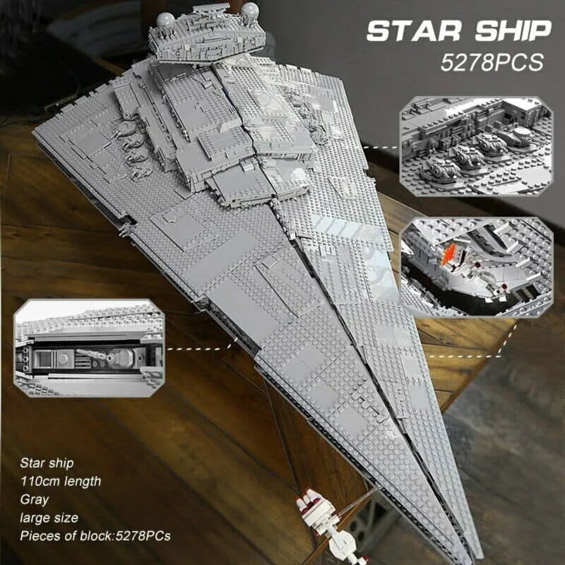 Building Blocks Star Wars MOC Imperial Destroyer UCS Space Ship Bricks Toys - 7