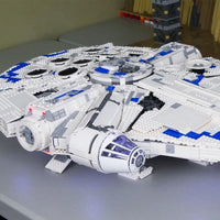 Thumbnail for Building Blocks MOC Star Wars Kessel Run Millennium Falcon Bricks Toy Construction Set Toys - 5