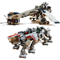 Thumbnail for Building Blocks MOC Star Wars Republic Dropship AT - OT Walker Bricks Toy 05053 - 10