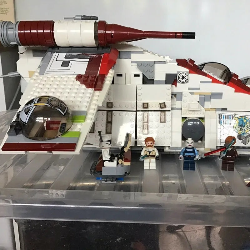 Building Blocks Star Wars MOC Republic Gunship Cruiser Bricks Toy 05041 - 12