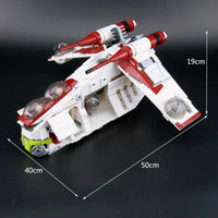 Thumbnail for Building Blocks Star Wars MOC Republic Gunship Cruiser Bricks Toy 05041 - 1