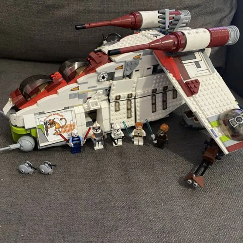 Building Blocks Star Wars MOC Republic Gunship Cruiser Bricks Toy 05041 - 13