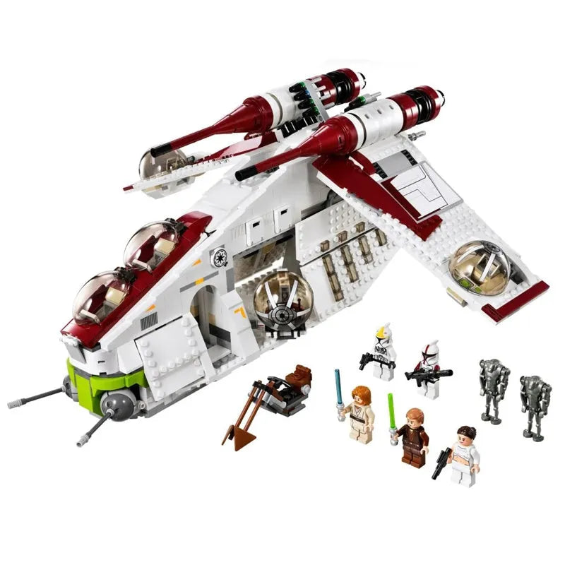 Building Blocks Star Wars MOC The Republic Cruiser Gunship Bricks Toys EU - 3