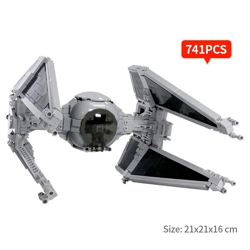 Star Wars Custom MOC TIE Fighter Interceptor Bricks Toy